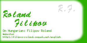 roland filipov business card